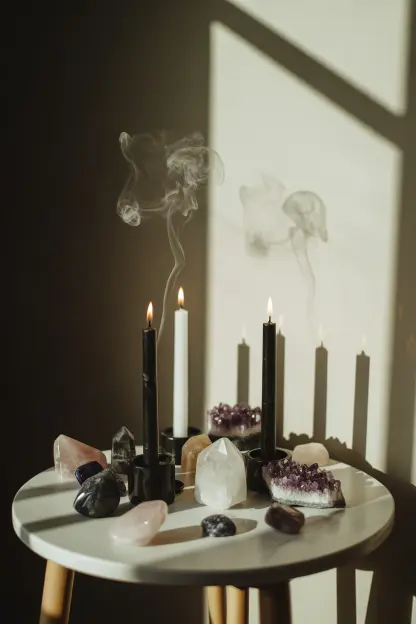 Witchy Crystals and Candles