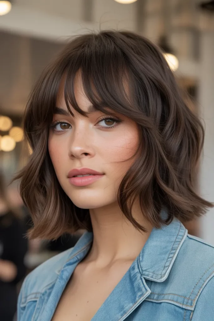 Wolf Cut with Curtain Bangs