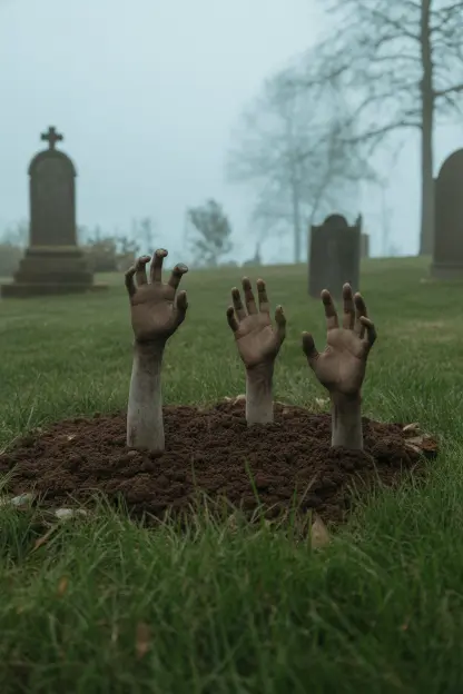 Zombie Hands in the Yard