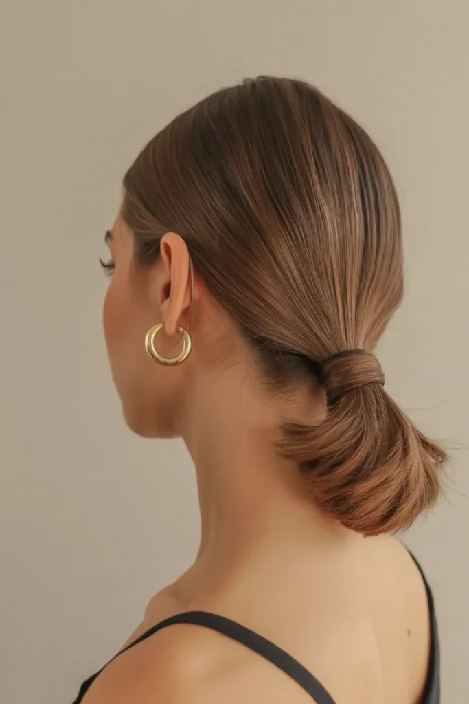 1. Classic Low Ponytail