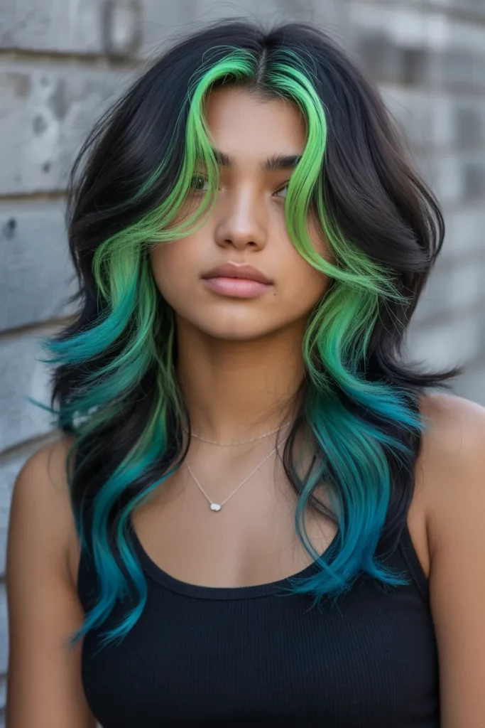 10. Scene Hair with Neon Highlights