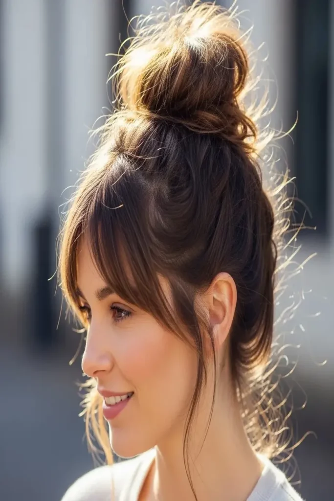 14. Messy Bun with Face Framing Strands 832x1248 1