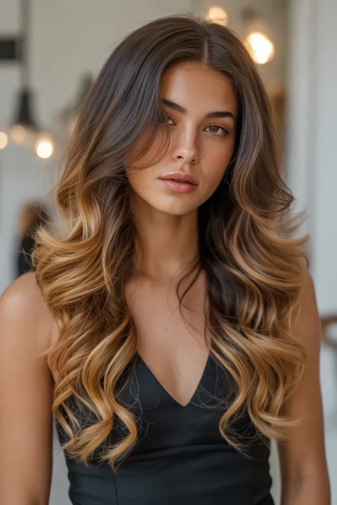 15. Gold Ombre Shine