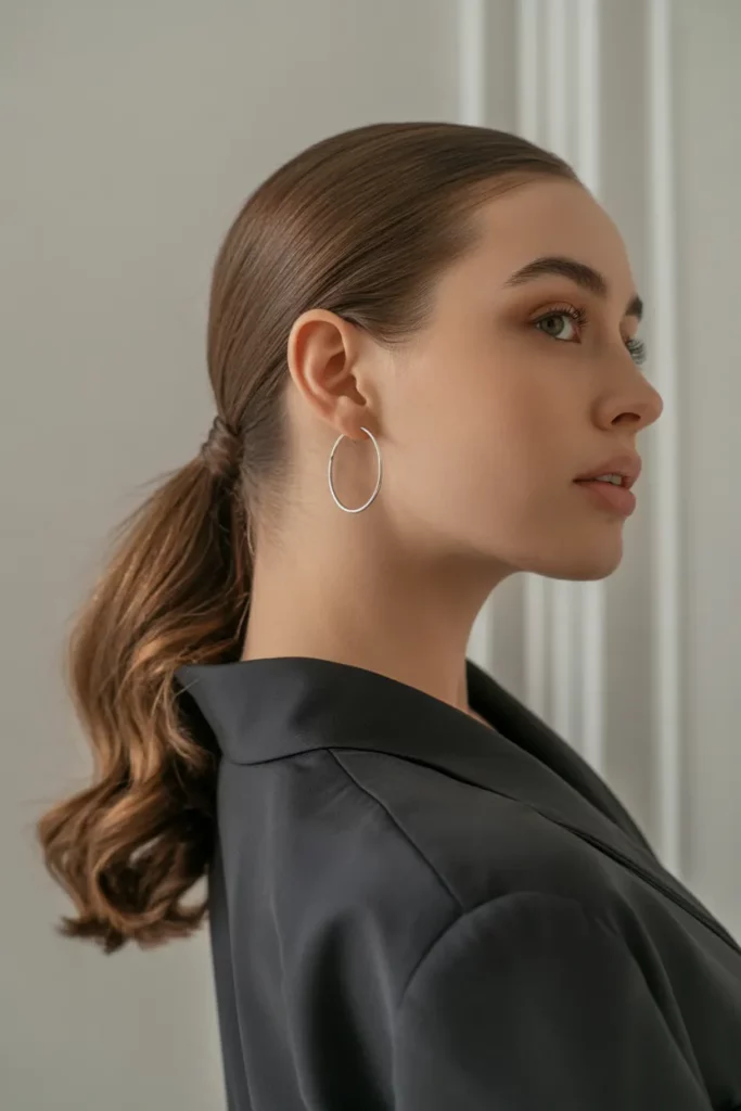 15. Side Swept Ponytail