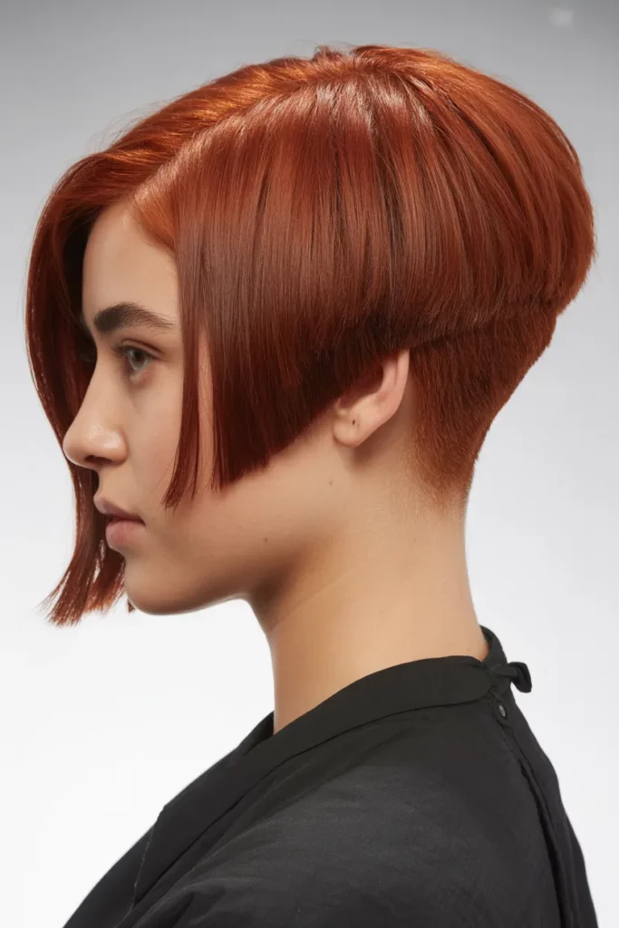 15.Long Angled Bob with Undercut