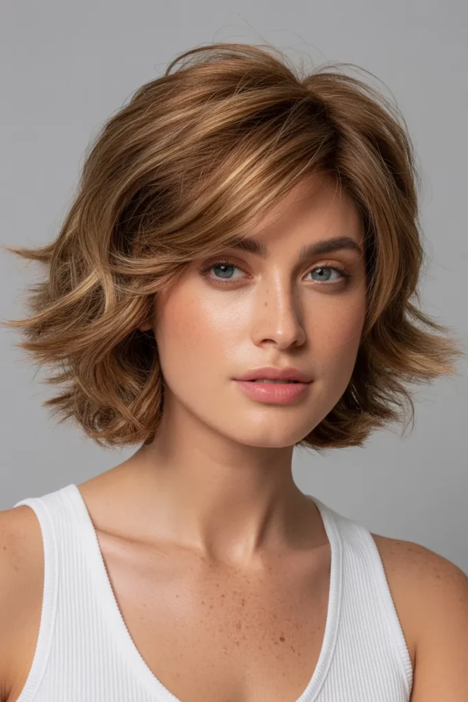 16.Shaggy Long Angled Bob 1