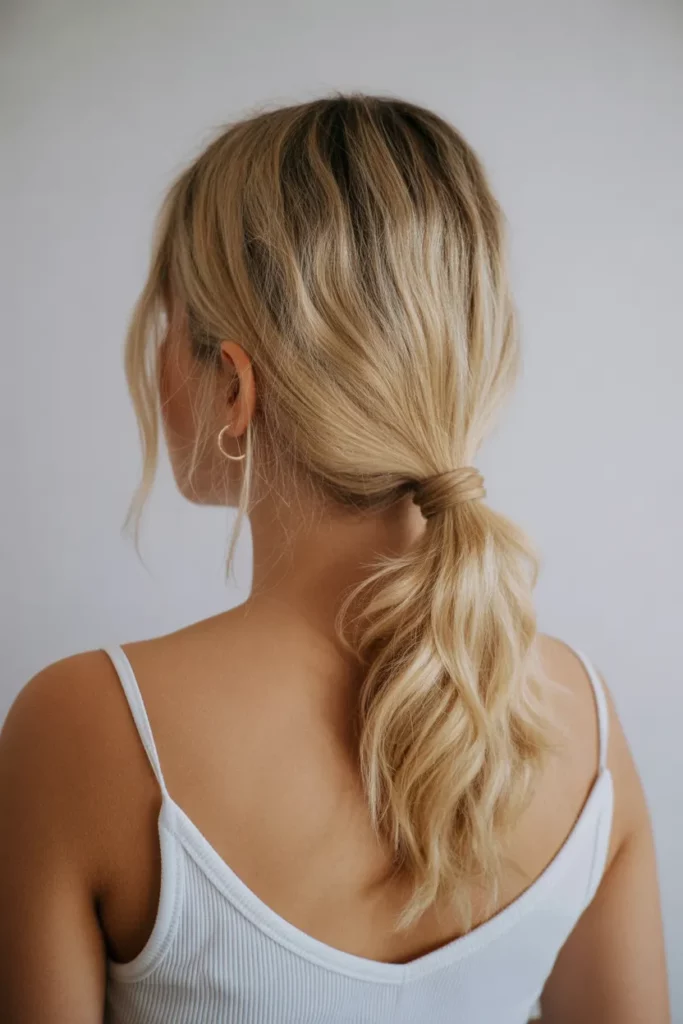 17. Loose Low Ponytail