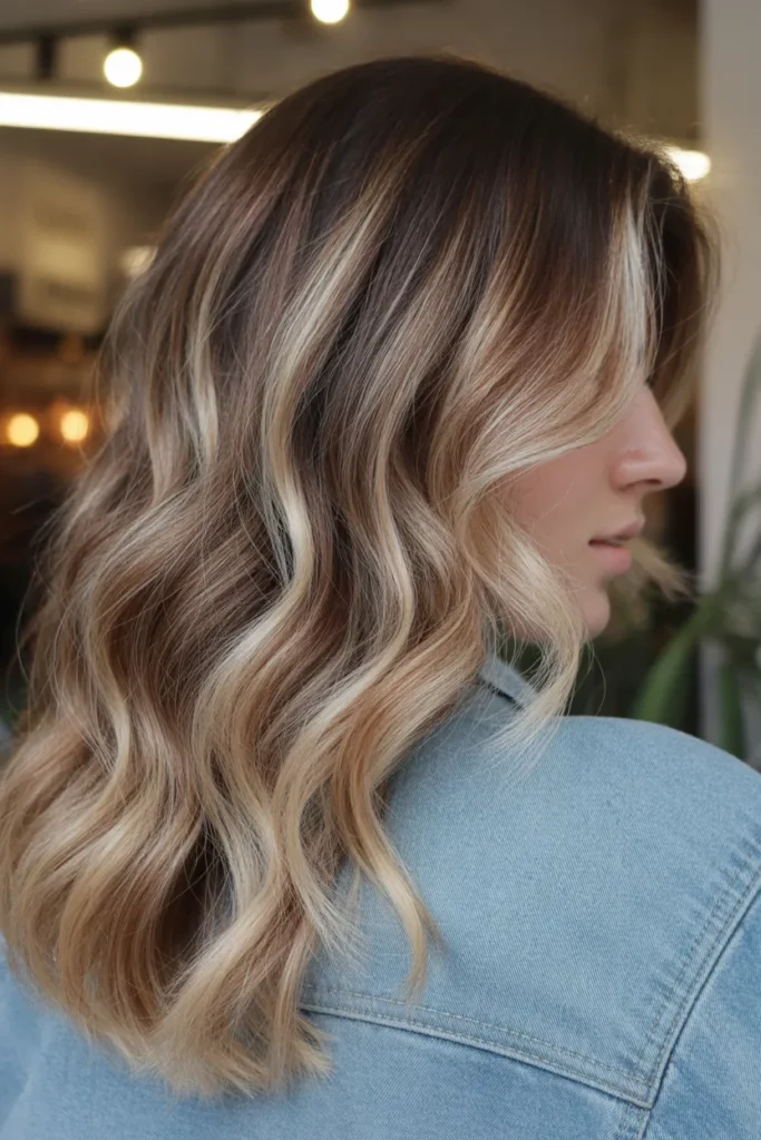 19. Chunky Highlights with Balayage Blend