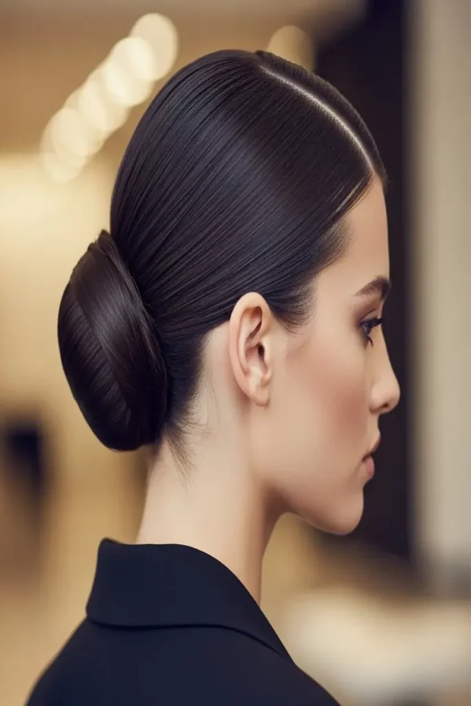 19. Sleek Bun with Middle Part 832x1248 1