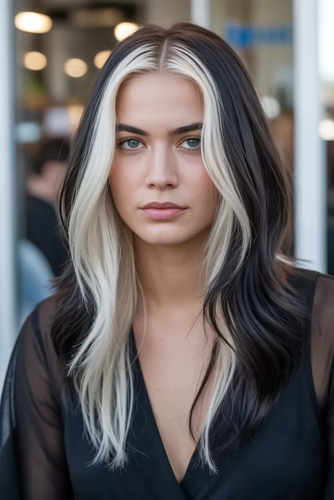 2. Platinum and Black High Contrast Streaks