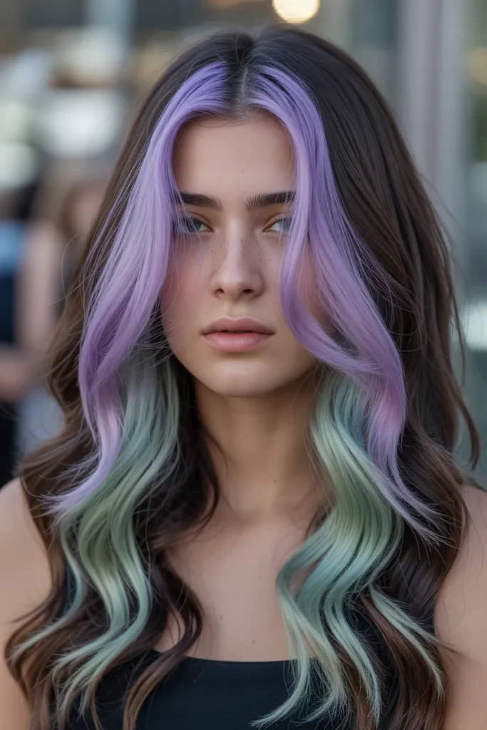 22. Emo Hair with Pastel Streaks