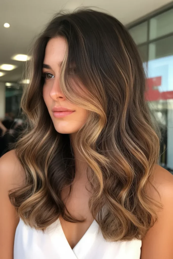 4. Chunky Caramel Balayage