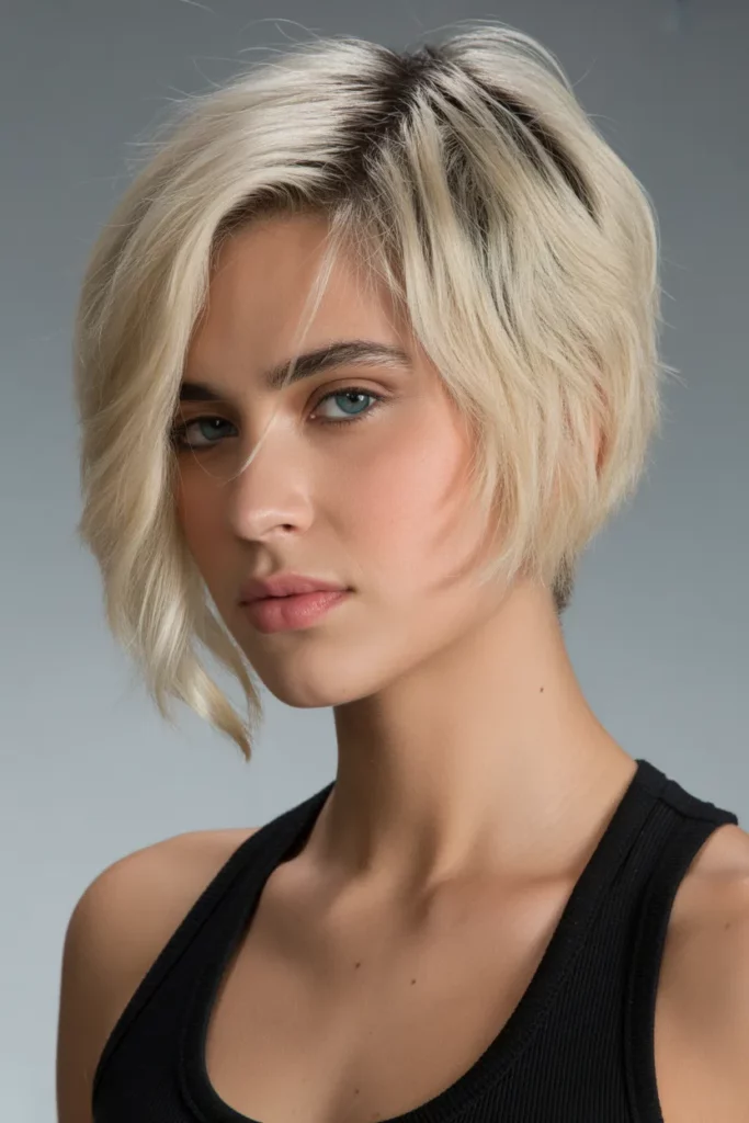 4.Asymmetrical Long Angled Bob