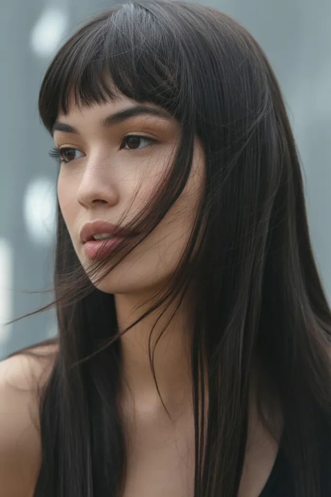 5. Jet Black Straight Emo Hair