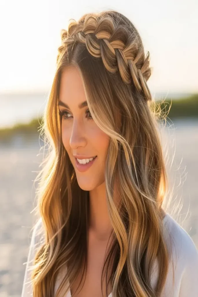 7. Crown Braid with Waves 832x1248 1