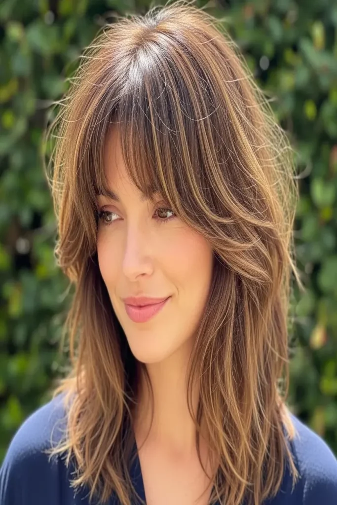 9. Shaggy Layers with Curtain Bangs 832x1248 1