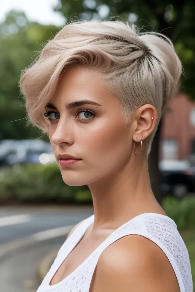 9.Pixie with Undercut in Blonde
